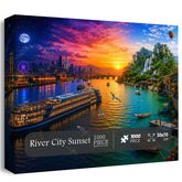 Puzzle River City al tramonto, 1000 pezzi