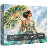 Azure Peacock Diva Jigsaw Puzzle 1000 Pieces
