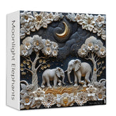 Moonlight Elephants puzzle puzzle 1000 pezzo