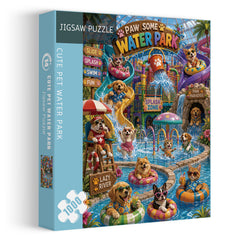 Cute Pet Water Park Jigsaw Puzzle 1000 Pieces