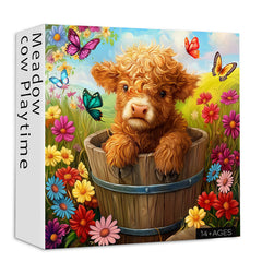 Puzzles Jigsaw 1000 Pièces Meadow Cow Playtime