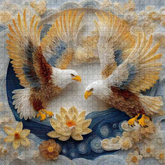 Quilled Twin Eagles Jigsaw Puzzle 1000 Pieces