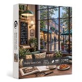 Rainy Lane Café Jigsaw Puzzle 1000 Pieces
