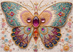 Puzzle con farfalla ingioiellata, 1000 pezzi