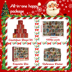 Babbo Natale Memories Calendario Avvento puzzle puzzle 1000 pezzi
