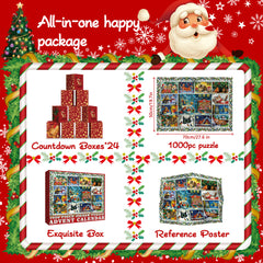 Cats de Navidad CALENDARIO DE ADVANTE PIZCLE 1000 PIEZAS