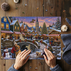 Warm Winter Village Jigsaw Puzzle 1000 Piece
