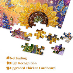Edelstein-Sonnenblumen-Puzzle 1000 Teile