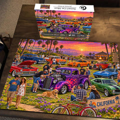 Sunset Car Meet Jigsaw Puzzle 1000 Pieces