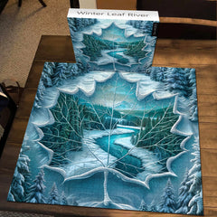 Winter Leaf River Puzzle 1000 Pizzle 1000