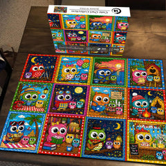 Cute Owl Collection Jigsaw Puzzle 1000 Pieces