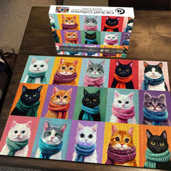 Puzzle Collection Écharpe Chat 1000 Pièces