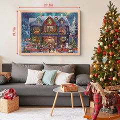 Calendrier de l'Avent en Puzzle de 1000 Pièces de la Propriété Festive d'Hiver