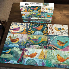 Puzzle Jigsaw Retro Oiseaux 1000 Pièces
