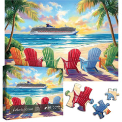 Puzzles Jigsaw Colorful Coast 1000 Pièces