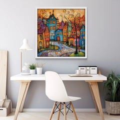 Puzzle de puzzle de la ville colorée 1000 pièces