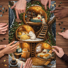 Cozy Mouse Hut Jigsaw Puzzle 1000 Pieces
