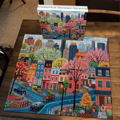 Colorful Street Scene Puzzle 1000 pièces