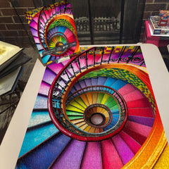 Regenbogen -Spiral -Treppen -Puzzles 1000 Stücke
