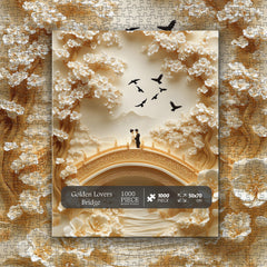 Golden Lovers Bridge Puzzle 1000 Teile