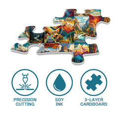 Parques nacionales tejidos rompecabezas Puzzle 1000 piezas