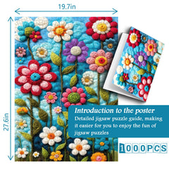Felt Flower Art Jigsaw Puzzle 1000 Pieces