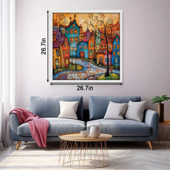 Puzzle de puzzle de la ville colorée 1000 pièces