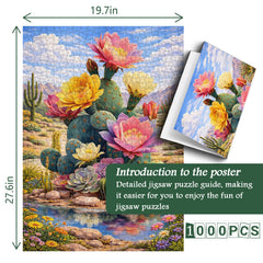 Puzzle „Blühender Kaktus“, 1000 Teile