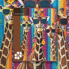 Tissu giraffe puzzle 1000 pièces