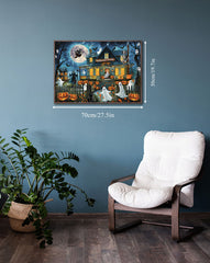 Puzzle Jigsaw Maison Hantée d'Halloween 1000 Pièces