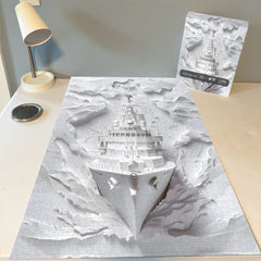 Weißes Kriegsschiff-Puzzle 1000 Teile