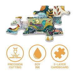 Puzzle Jigsaw Retro Oiseaux 1000 Pièces