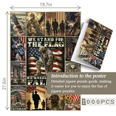 Patriot Veteran Eagle Flag Puzzle 1000 Teile