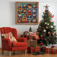 Weihnachts-Tierkranz-Puzzle 1000 Teile
