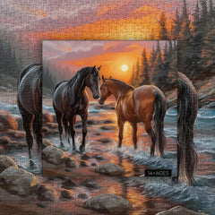 Sunset Gallop Jigsaw Puzzle 1000 Pieces