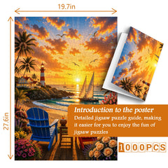 Küsten-Leuchtturm-Ansicht-Puzzle 1000 Teile