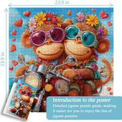 Beach Bikers Jigsaw Puzzle 1000 Pieces