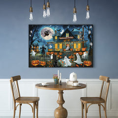 Puzzle Jigsaw Maison Hantée d'Halloween 1000 Pièces