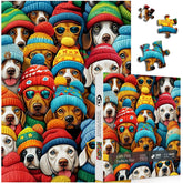 Puzzle Jigsaw 1000 Pièces Chapeau de Mode pour Chien Mignon