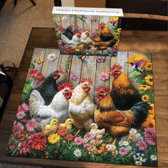Happy Henhouse Gathering puzzle puzzle 1000 pezzi