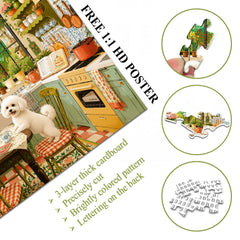 Farmhouse Floral Kitchen Jigsaw Puzzle 1000 Pieces