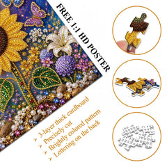 Edelstein-Sonnenblumen-Puzzle 1000 Teile