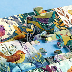 Puzzle Jigsaw Retro Oiseaux 1000 Pièces