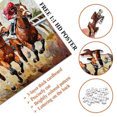 Rennpferde Kunstpuzzle 1000 Teile