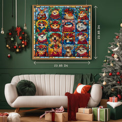 Weihnachts-Tierkranz-Puzzle 1000 Teile