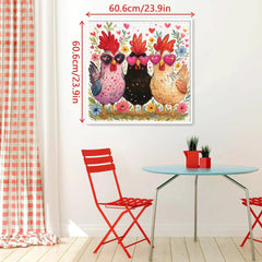 Puntatore di puzzle da giardino di pollo a cuore 1000 pezzi