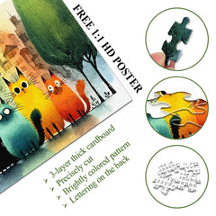Chromatic Cats Jigsaw Puzzle 1000 Pieces