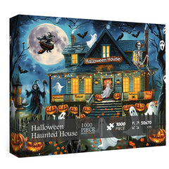 Puzzle Jigsaw Maison Hantée d'Halloween 1000 Pièces