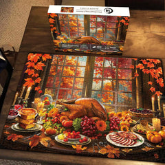 Pieci di puzzle per la cena del Ringraziamento 1000 pezzi