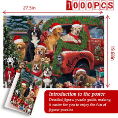 Weihnachts-Hund-Puzzle 1000 Teile